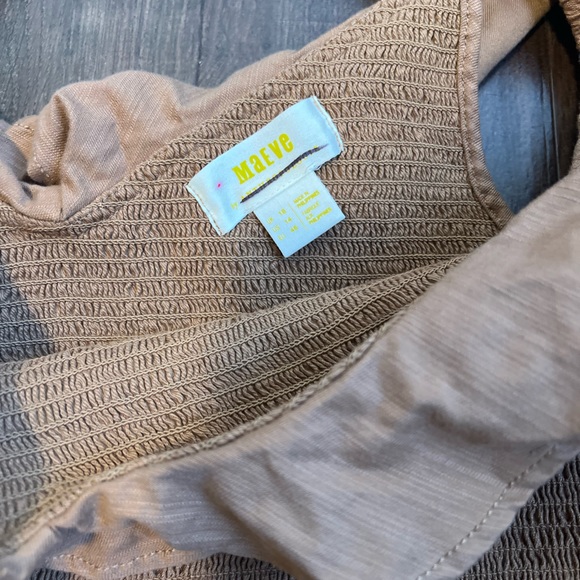 Maeve Anthropologie Brown Ruffle Crop Top - Picture 4 of 4